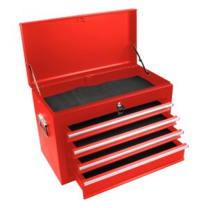 ccko 6-Drawer Rolling Tool Chest w/Lock & Key, Detachable Tool Organizer Combo High Capacity Tool Storage Cabinet w/Wheels, Movable Tool Storage Organizer Box for Garage, Warehouse & Repair Shop(Red)