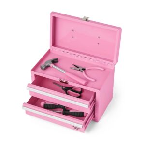member's mark 11" toolbox with 5 piece tool set - pink