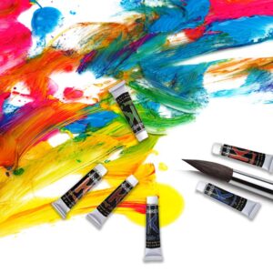 KINREX Acrylic Paint Set - 24 Color Art Set - 12 ml Each - Non Toxic and Vibrant Colors - Best Craft Gift for Adults and Kids