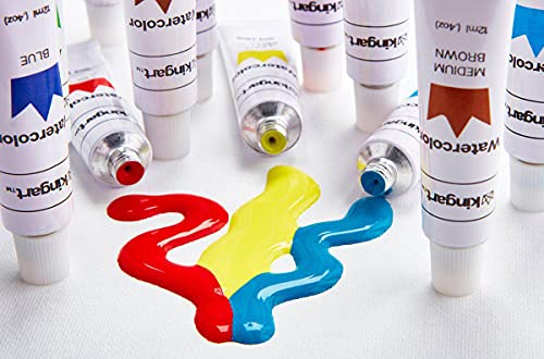 KINGART Studio Watercolor Paint, 12 ml (.4oz), Set of 12 Colors