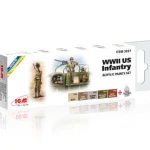 ICM 3037 - WWII US Infantry Acrylic Paint Set (35599)