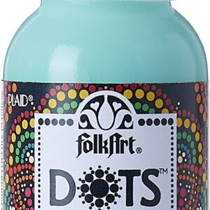 FolkArt, Breezy Blue Acrylic 2 fl oz Vibrant Multi-Surface Dot Paint Perfect for Easy to Apply DIY Arts and Crafts, 12047