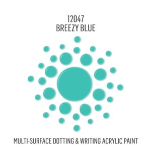 FolkArt, Breezy Blue Acrylic 2 fl oz Vibrant Multi-Surface Dot Paint Perfect for Easy to Apply DIY Arts and Crafts, 12047