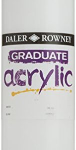 Daler-Rowney Graduate Acrylic Paint, White, 500ml - Acrylic Painting Supplies for Artists and Students - Acrylic Paints for Panels, Canvas, Paper and More - Art Paints for Any Skill Set