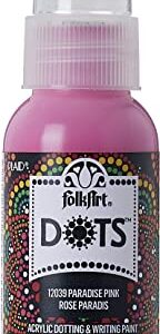 FolkArt, Paradise Pink Acrylic 2 fl oz Vibrant Multi-Surface Dot Paint Perfect for Easy to Apply DIY Arts and Crafts, 12039