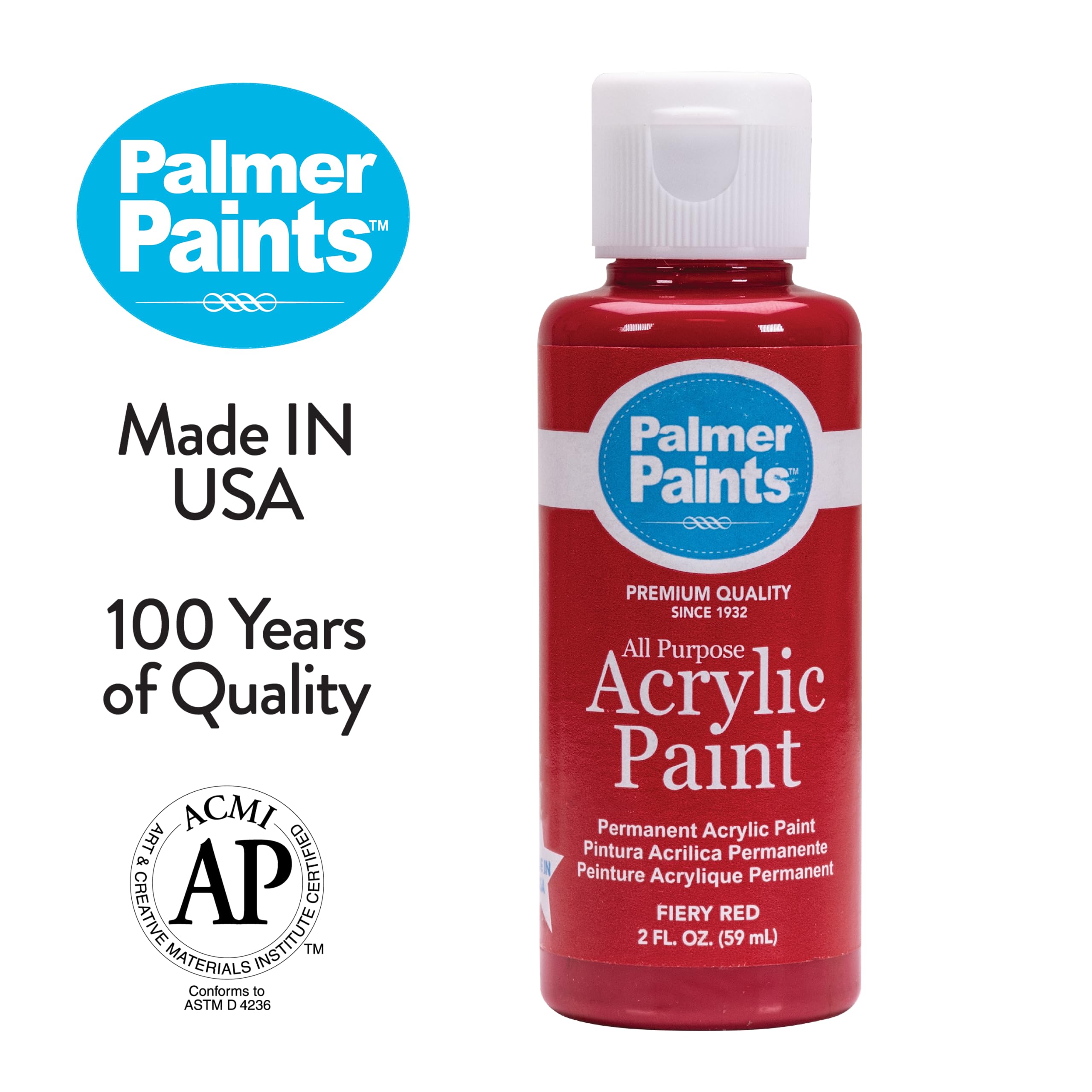 Palmer 2oz 16 Color Acrylic Paint Set, Perfect Color Selection