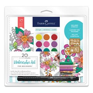 faber-castell creative studio watercolor art for beginners - create floral watercolor designs