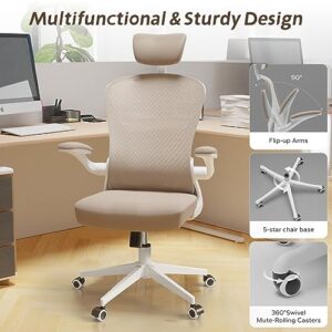 SICHY AGE Home Desk Chair Ergonomic Chair with Headrest Study Chair Computer Chair Desk Chair Adjustable Headrest Lumbar Support Office Chair Heavy Duty Office Chair