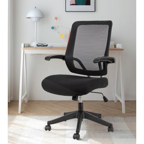 Ergonomic Office Chair, High Back Desk Chair, Swivel Mesh Computer Task Chair with Dynamic Lumbar Support, Tilt Function, Executive Home Office Chair with 3D Adjustable Headrest and Armrests (Black)