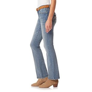 WallFlower Women's Size Legendary Slim Bootcut Mid-Rise Belted Insta Stretch Juniors Jeans (Standard, Tiffany, 20 Plus