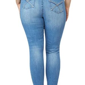 WallFlower Women's Size InstaStretch Luscious Curvy Skinny Jeans, Paola, 20 Plus