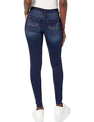 WallFlower Women's Ultra Skinny Mid-Rise Insta Soft Juniors Jeans (Standard and Plus), Lake Pure, 7 Short