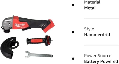 Milwaukee 2880-20 M18 FUEL Brushless Lithium-Ion 4-1/2 in. / 5 in. Cordless Small Angle Grinder with No-Lock Paddle Switch (Tool Only)