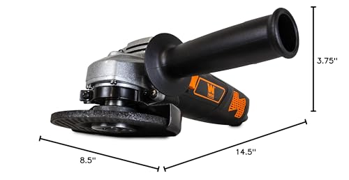 WEN 944 7-Amp Angle Grinder, 4-1/2", Grey,black,orange