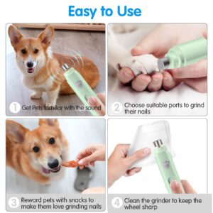 VIWIK Dog Nail Grinder, 2-Speed Rechargeable Dog Nail Trimmers for Large Medium & Small Dogs, Upgrade Professional Electric Pet Paws Grooming, Quiet Puppy Grooming Tool, for Dogs Cats