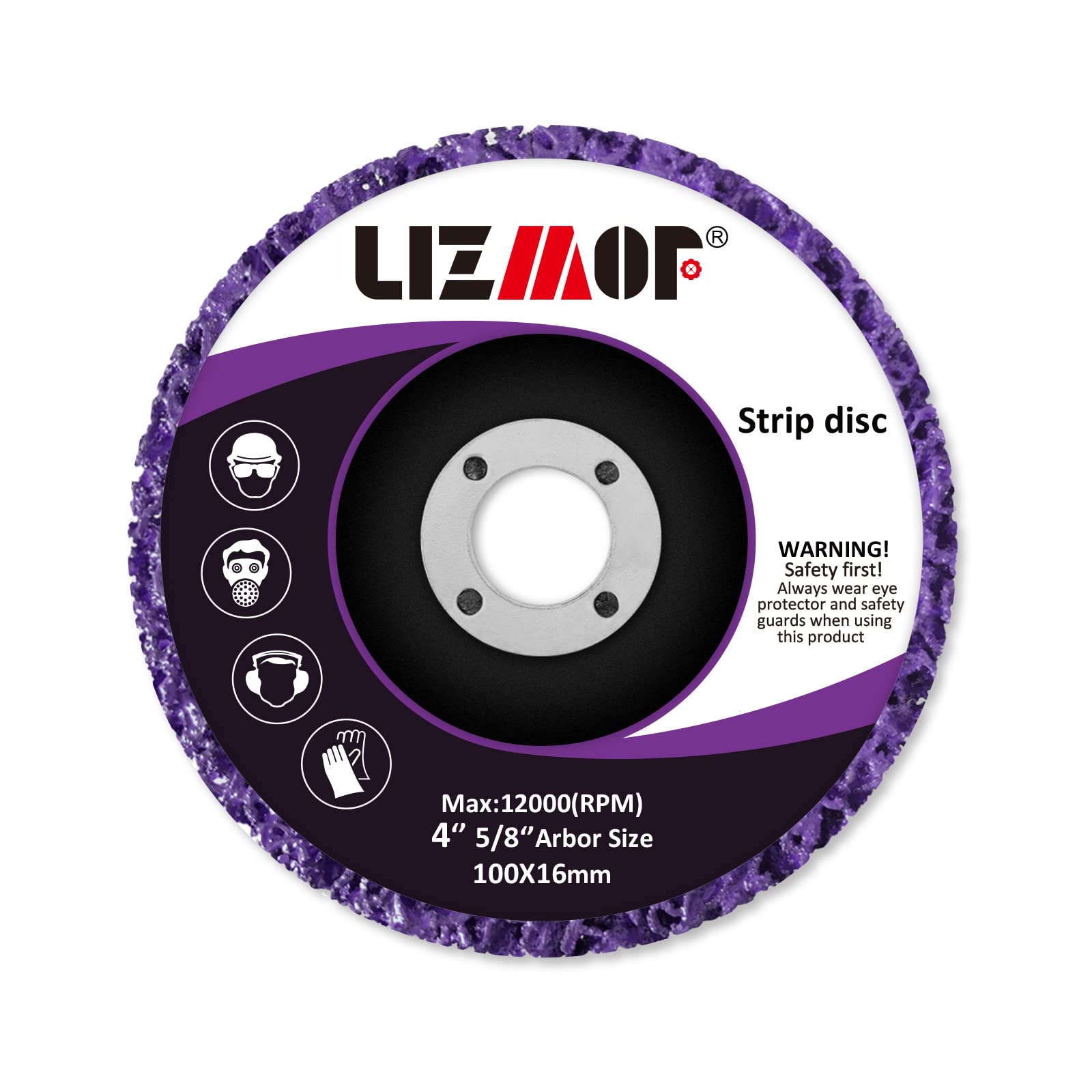 LIZMOF Stripping Wheel, Strip Discs for Angle Grinder, Rust Remover Wheel for Clean and Remove Paint Rust and Oxidation，4'' x 5/8'', 5PACK