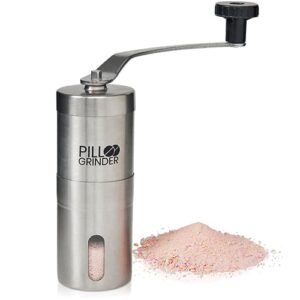 b&c home goods pill crusher - stainless steel pill grinder - large capacity pill crusher - grind pills into fine powder - mills for feeding tube, pets & kids