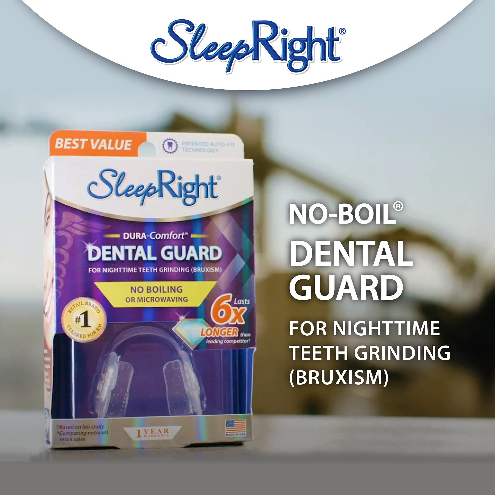 SleepRight Dura-Comfort Dental Guard – Mouth Guard To Prevent Teeth Grinding