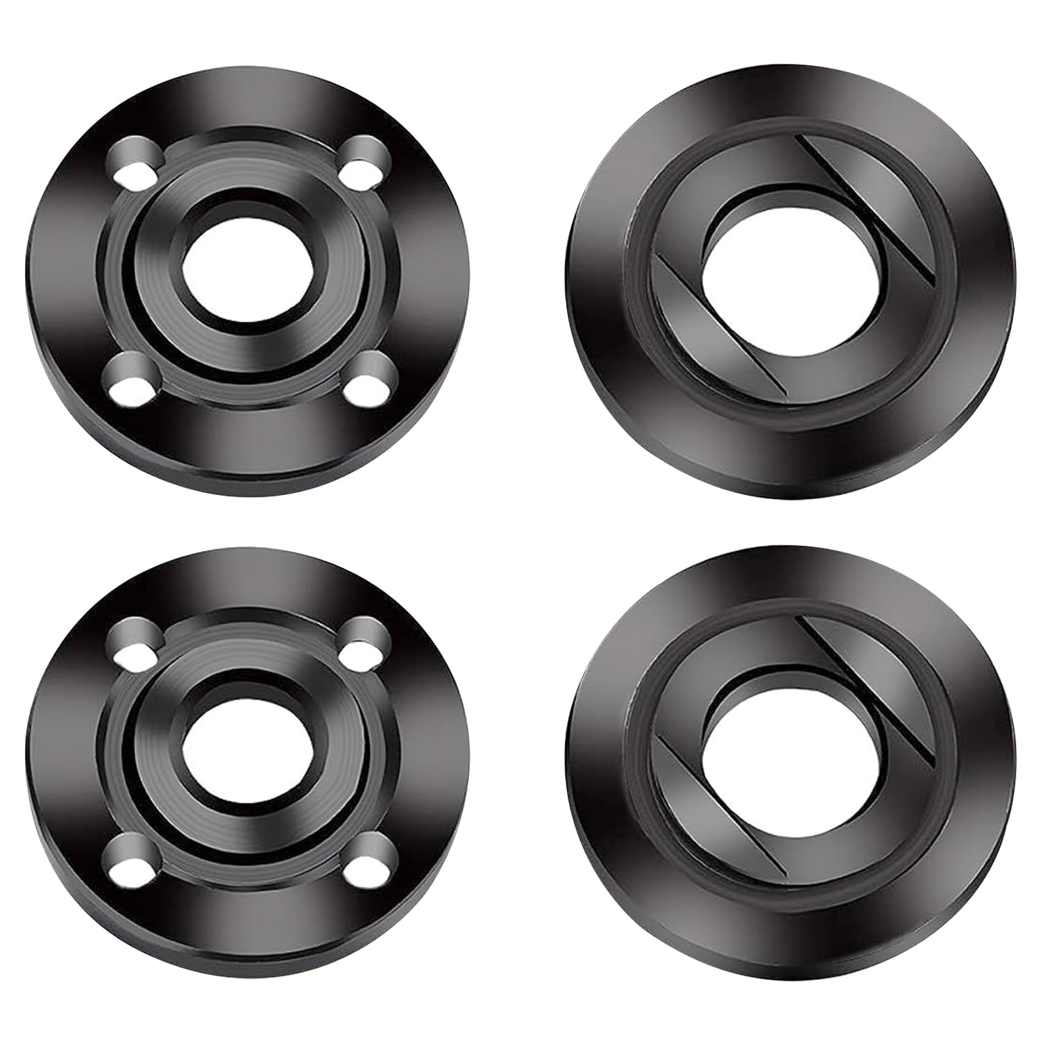 Aienxn 4PCS (2 Sets) 5/8-11 Grinder Nuts Grinder Flange Replacement Parts Compatible with Milwaukee Makita Dewalt Metabo Grinder Parts Q-053