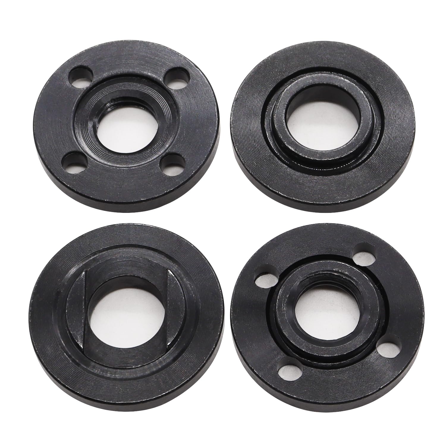 Aienxn 4PCS (2 Sets) 5/8-11 Grinder Nuts Grinder Flange Replacement Parts Compatible with Milwaukee Makita Dewalt Metabo Grinder Parts Q-053