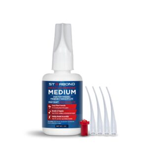 Starbond 1 oz. Medium CA Glue (Premium Cyanoacrylate Super Glue) for Quick Glue-ups. Woodworking, Woodturning, Hobby Models…