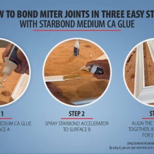 STARBOND 4 oz. Medium CA Glue with 8 oz. Pump Accelerator Bundle - Super Craft Glue for Wood, Plastic, Metal, Leather, Ceramic - Cyanoacrylate Glue for Woodworking, Woodturning, Guitar, Hobby