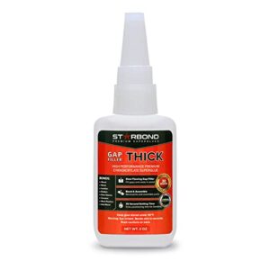 STARBOND Thick CA Glue (3X 2 oz) with Accelerator (3X 6 oz) - Super Craft Glue for Wood, Plastic, Metal, Leather, Ceramic - Cyanoacrylate Glue for Woodworking, Woodturning, Guitar, Hobby