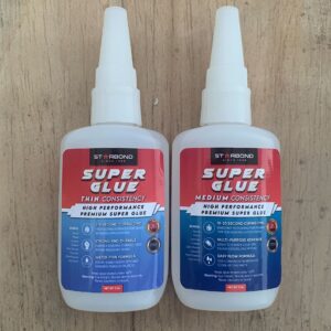 STARBOND Premium Thin and Medium Super Glue Bundle - Quick Drying CA Glue