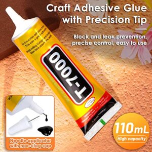 Upgrade T-7000 Black Adhesive Glue for Phone, Cridoz 110ml Waterproof Jewelry Glue Precision Craft Adhesive for Cell Phone Screen Repair Glass Wood Crafts Metal and Stones