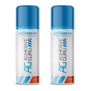 Adhesive Guru CA Glue Accelerator Spray (2 x 13.5 fl oz) Aerosol Activator for Super Glues (2 Pack)