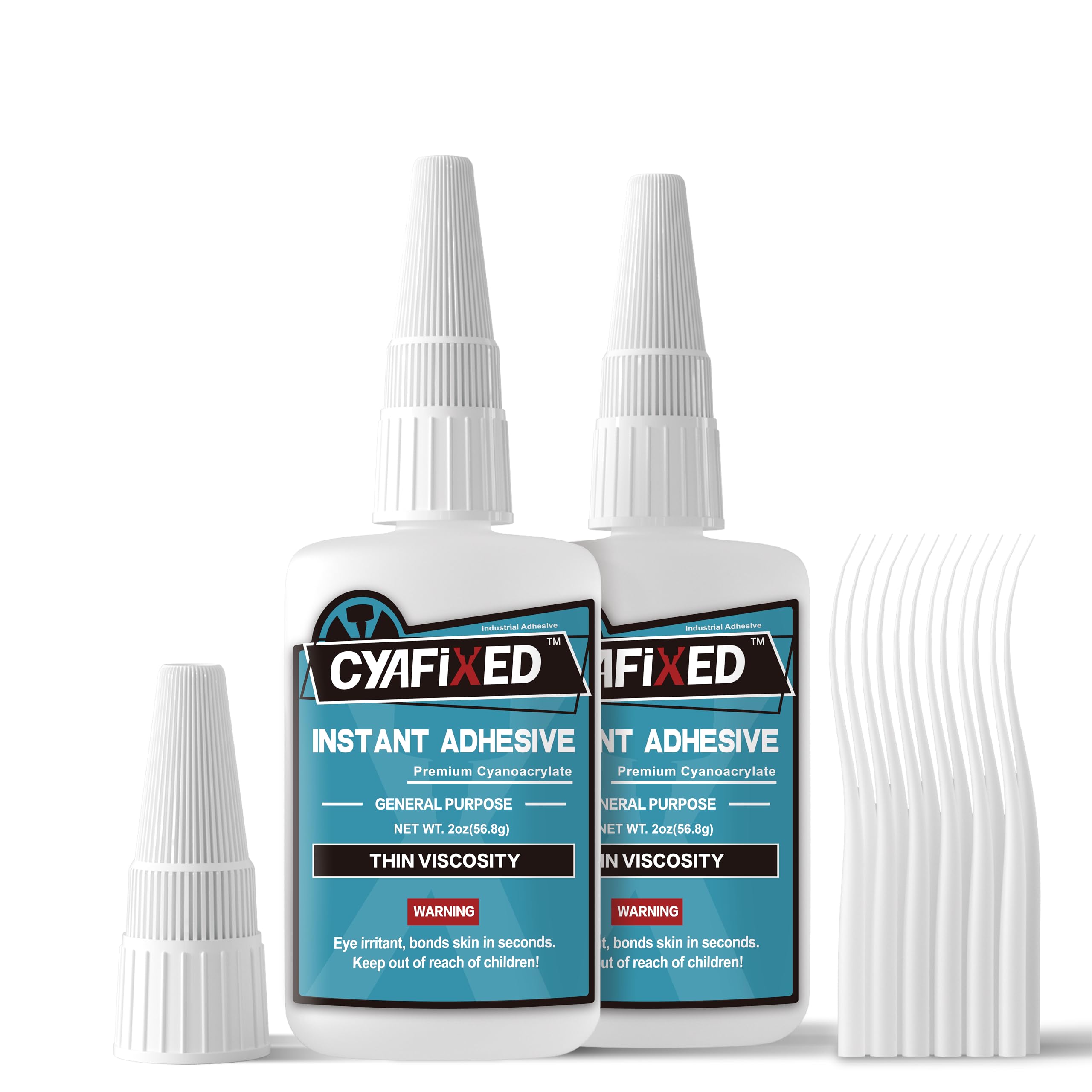 CYAFIXED Strong Cyanoacrylate (CA) Super Glue, Penetration Fast Thin Viscosity Instant Adhesive, 4 oz. (113.6 Grams) - CA Glue for Plastic, Wood, Metal, Hobby Models and Stabilizing Cracks