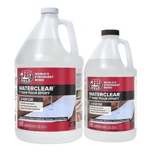 j-b weld 1" deep pour epoxy waterclear, 24 hour cure, 1", 1.5 gallon kit