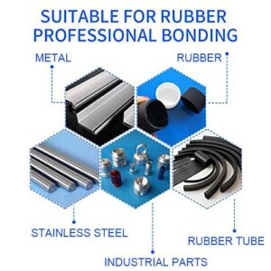 Rubber glue, rubber adhesive, for bonding rubber and rubber, rubber and other material. Instant super glue for Rubber, Tire, Boots, Belt, DIY Crafts, Rubber Edge, Rubber Tube, Rubber Product