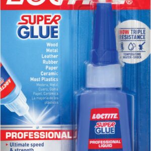 Loctite Super Glue Professional Liquid, 20 Gram Bottle, 1 Pack - Clear Superglue for Plastic, Wood, Metal, Crafts, & Repair, Instant Glue Adhesive, Quick Dry