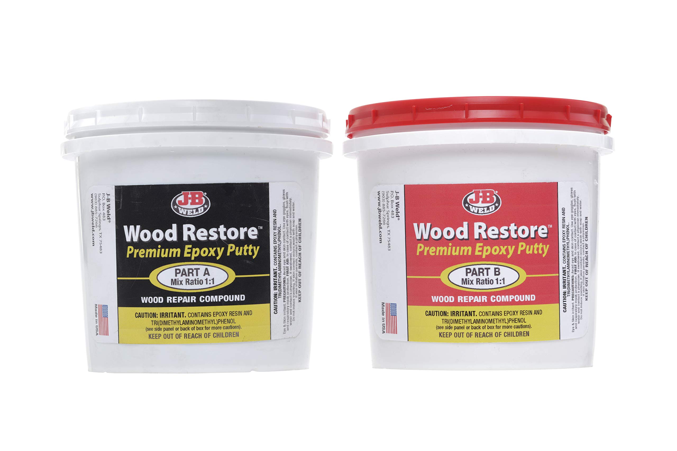 J-B Weld 40007 Wood Restore Premium Epoxy Putty Kit - 64 oz.