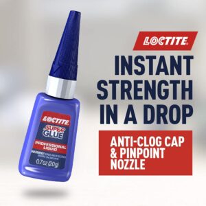 Loctite Super Glue Professional Liquid, 20 Gram Bottle, 1 Pack - Clear Superglue for Plastic, Wood, Metal, Crafts, & Repair, Instant Glue Adhesive, Quick Dry