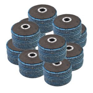 Kimllier 4-1/2 Inch x 7/8 Inch Premium Zirconia Flap Discs 100 Pack 40 Grits Grinding Wheel Angle Grinder Sanding Disc Type 29