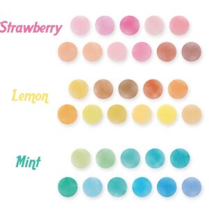 YUBX Pre-Cut Dot Washi Tape Set Solid Colors Macaron Decorative Masking Label Stickers for Arts, DIY Crafts, Journals, Planners, Scrapbook, Wrapping