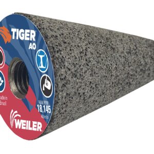 Weiler 68317 TIGER AO TYPE 17 Flat Tip Portable Grinding Cone, A24-R, 2" X 3" X 5/8-11, (Pack of 12)