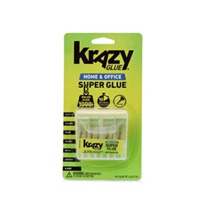 Krazy Glue KG82048SN Home & Office Super Glue, Single-Use Tubes, Fine Tip, 0.5 Grams, 4 Count, 0.07 oz, Original Version