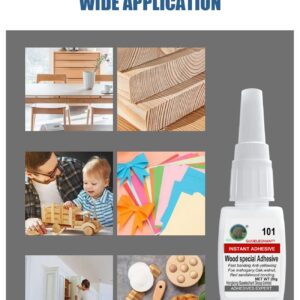 Weglau Wood Glue, Wood Adhesive,Instantly Strong Adhesive,Suitable for Wood, Oak, Wooden Craft, Wooden Product, Wood Edge,Paper, etc. - 20g