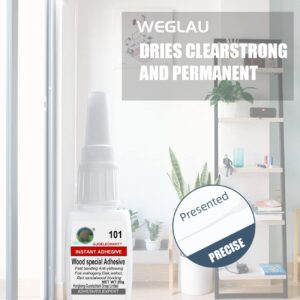 Weglau Wood Glue, Wood Adhesive,Instantly Strong Adhesive,Suitable for Wood, Oak, Wooden Craft, Wooden Product, Wood Edge,Paper, etc. - 20g