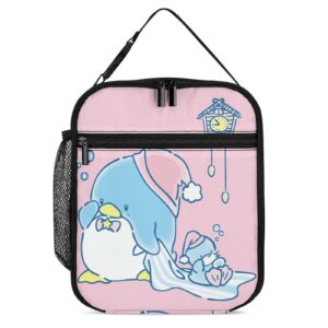 cartoon lunch bag tuxedosamm lunch tote bag portable lunch box with pocket for womens men