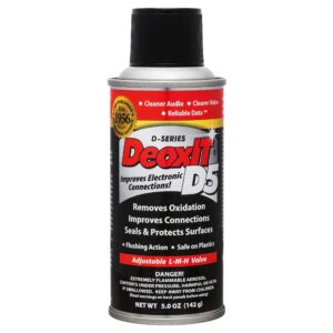 hosa d5s-6 caig deoxit 5% spray contact cleaner, 5 oz.