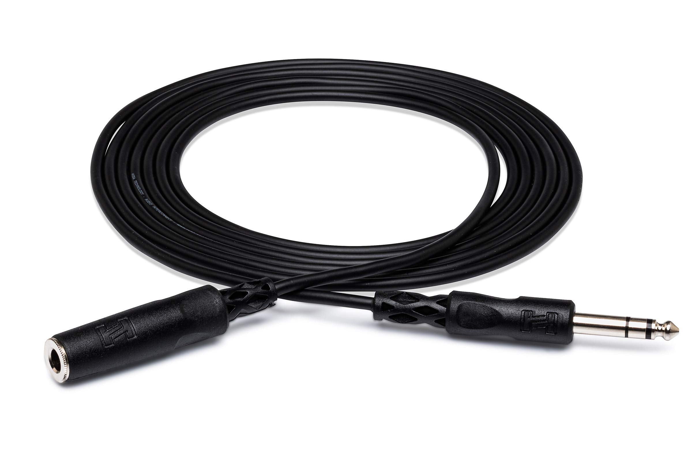 Hosa HPE-310 1/4" TRS to 1/4" TRS Headphone Extension Cable, 10 Feet,Black