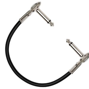 Hosa IRG-600.5 Low-Profile Right Angle Guitar Patch Cable, 6 Inch (6 Pieces) , Black