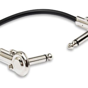 Hosa IRG-600.5 Low-Profile Right Angle Guitar Patch Cable, 6 Inch (6 Pieces) , Black