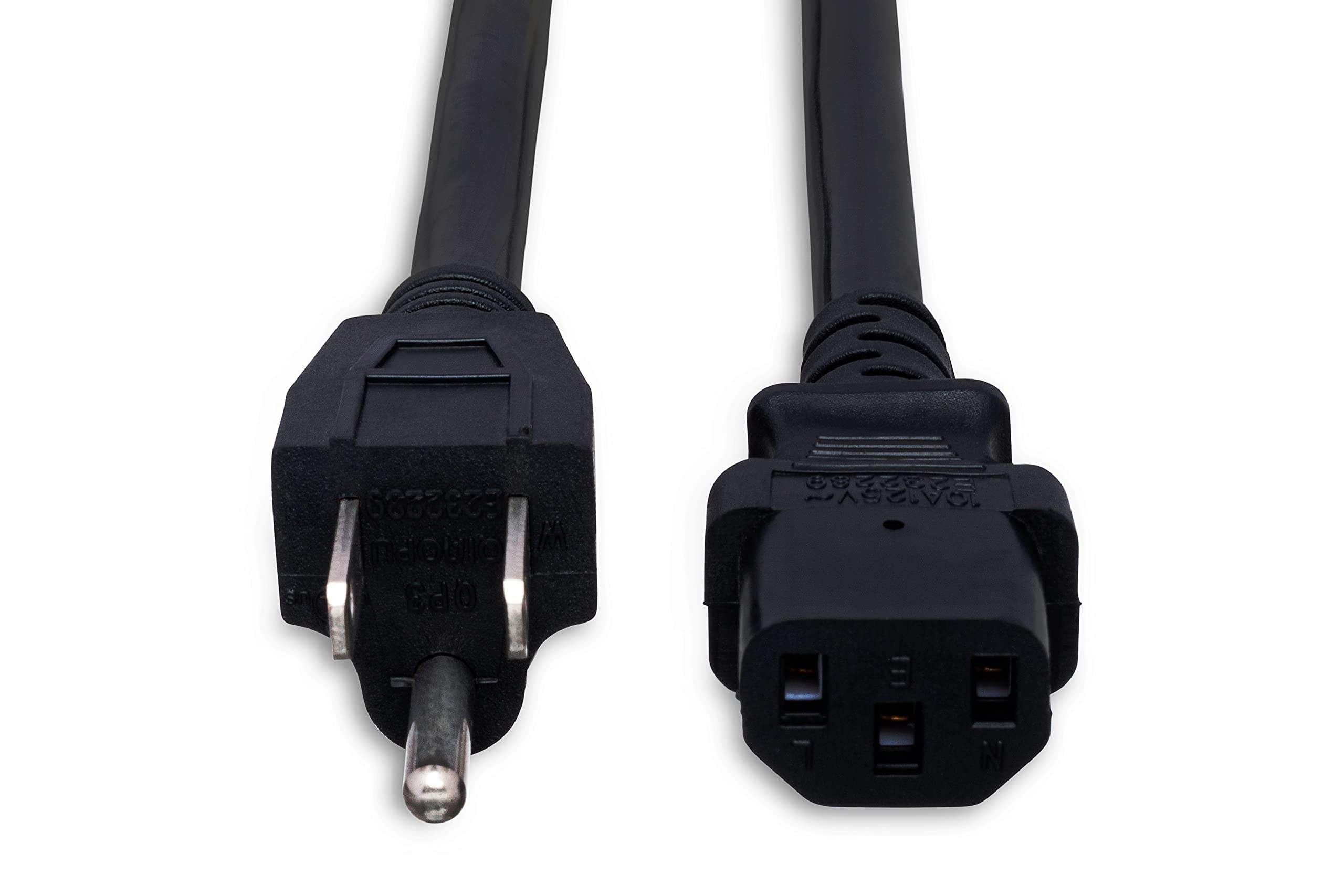 Hosa PWC-408 IEC C13 to NEMA 5-15P Power Cord, 8 Feet