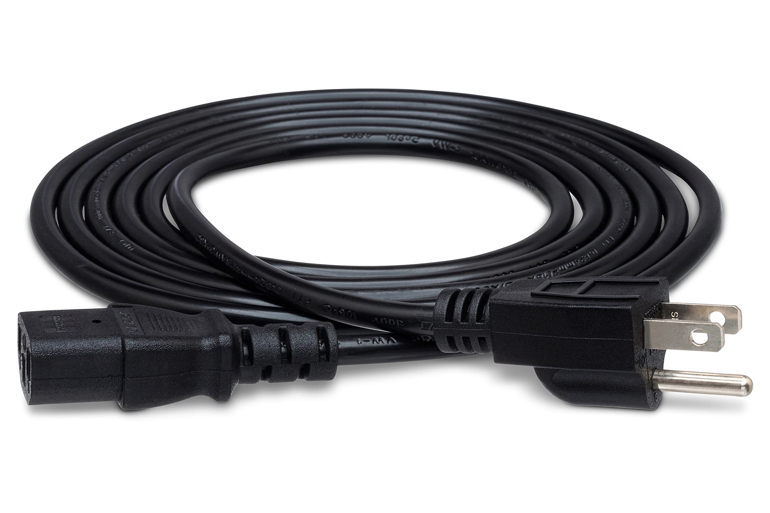 Hosa PWC-148 IEC C13 to NEMA 5-15P Power Cord, 8 Feet