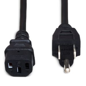 Hosa PWC-148 IEC C13 to NEMA 5-15P Power Cord, 8 Feet